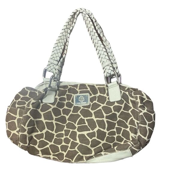 Dana Buchman Brown & Cream Animal Print Women's Large Handbag-Mobwife - Picture 1 of 15